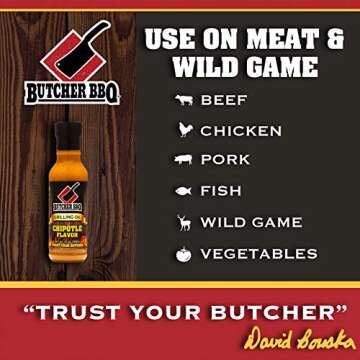 Butcher BBQ Grilling Oil Chipotle – Premium Flavor 12 oz