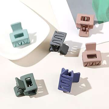 Small Claw Hair Clips for Women Girls - Strong Hold