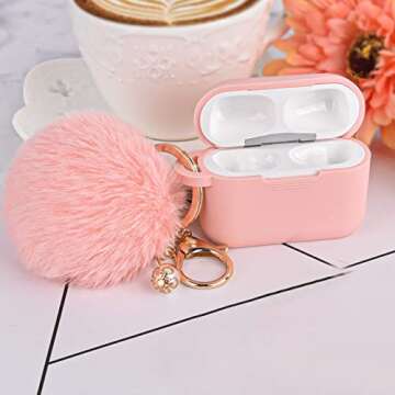 Stylish Filoto AirPods Pro Case with Pompom Keychain