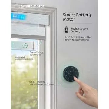 Yoolax Motorized Zebra Blinds - Alexa Compatible & Customizable for Every Room