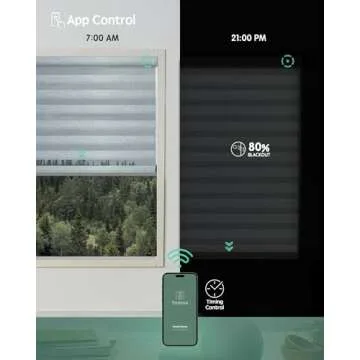 Yoolax Motorized Zebra Blinds Alexa Compatible Custom Size