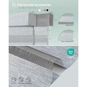 Yoolax Motorized Zebra Blinds Alexa Compatible Custom Size