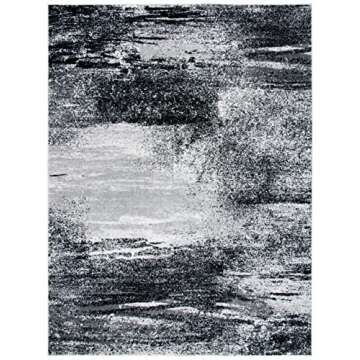 SAFAVIEH Adirondack Collection Area Rug - 8' x 10', Silver & Multi, Modern Abstract Design, Non-Shed...