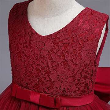 Girls Christmas Red Dress Formal Prom Summer Wedding A-line Tutu Ruffle Kids Dress Princess Christen...