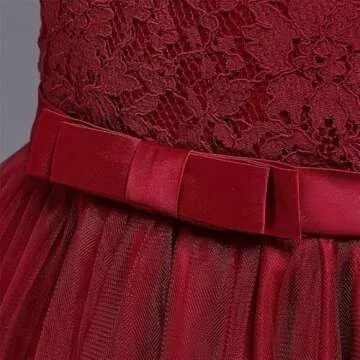 Elegant Girls Christmas Red Dress for Special Occasions