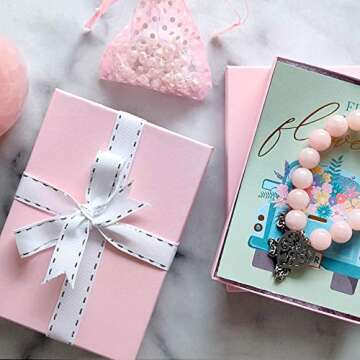 TheDisplayGuys - 100-Pack #33 Cotton Filled Cardboard Paper Jewelry Boxes Gift Case - Pastel Pink (3.5" x 3.5" x 1.0") - for Shipping or Storage