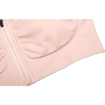 HENNY RUE Front Zipper Sports Bra Pack of 3 - Comfort & Style