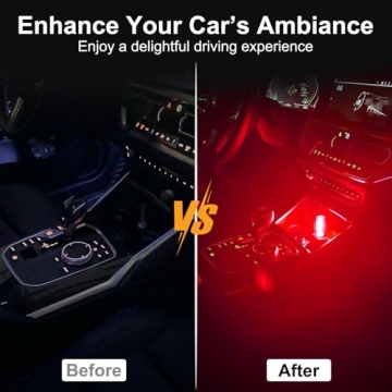 LYCARESUN 2 PCS Car USB Night Light Bulb for Perfect Ambiance