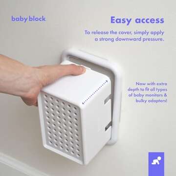 Baby Block Extra Large Baby Outlet Covers Baby Proofing | Plug Covers Baby Proofing | Outlet Cover Box | Plug Covers for Electrical Outlets | Electrical Outlet Covers | Outlet Protectors for Babies