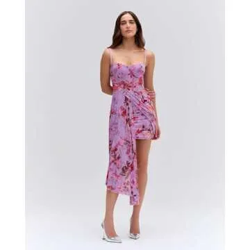 PATBO, Floral Haze Bustier Mini Dress