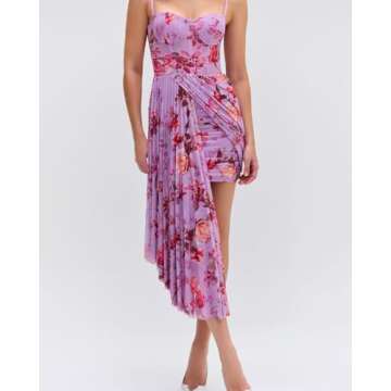 PATBO, Floral Haze Bustier Mini Dress