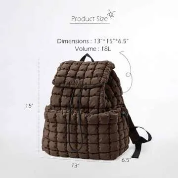 Chic ODODOS Quilted Backpack 2.0 for Women