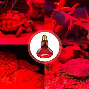 REPTI ZOO Infrared Heat Lamp for Reptiles and Chickens