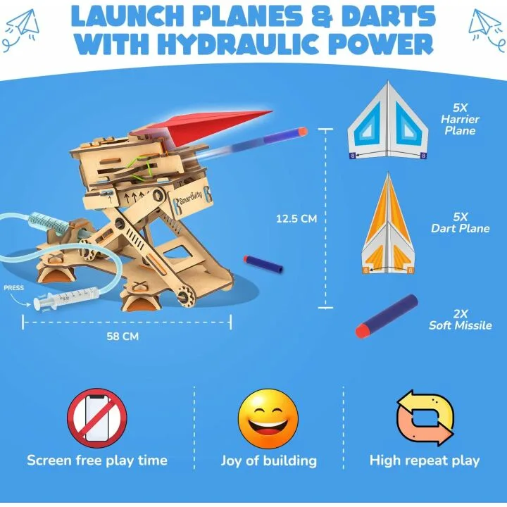 DIY STEM Airplane & Dart Launcher Kit for Kids