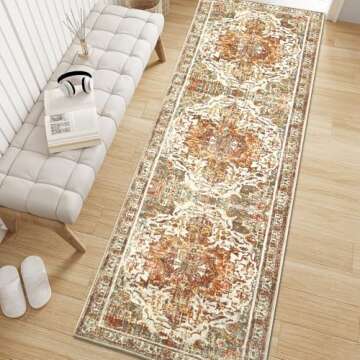 Topllen Bohemian Runner Rug - 2'x6' for Indoor Use