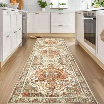 Topllen Bohemian Runner Rug - 2'x6' for Indoor Use