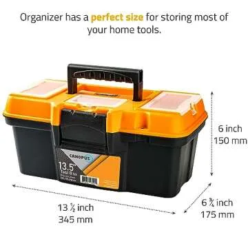 Canopus 14-Inch Durable Plastic Tool Organizer with Tray