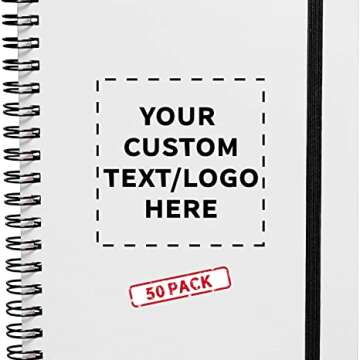 Spiral Notebooks with Elastic Band - 5 Pack | Colorful & Durable