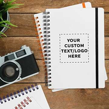 Colorful Spiral Notebooks with Elastic Bands - 5 Pack