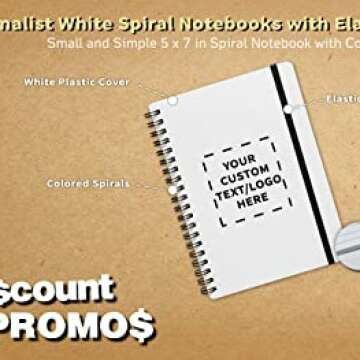 Colorful Spiral Notebooks with Elastic Bands - 5 Pack