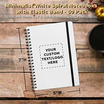 Colorful Spiral Notebooks with Elastic Bands - 5 Pack