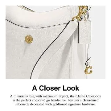 COACH Polished Pebble Leather Chaise Crossbody, Chalk, One Size