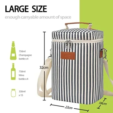 Tirrinia Insulated Wine Gift Tote for Stylish Transport