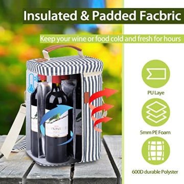 Tirrinia Insulated Wine Gift Tote for Stylish Transport