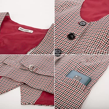 GRACE KARIN Women Tuxedo Vest Elegant Waistcoat for Outings