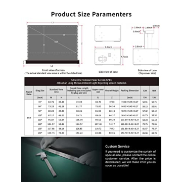 Vividstorm 120" Motorized ALR Projection Screen 8K/4K Ultra HD