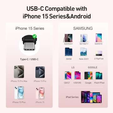 iWALK USB-C Portable Charger for iPhone 15: Mini 20W 4800mAh Wireless Power Bank Fast Charging Trave...