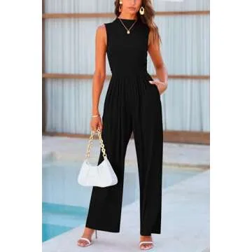 PRETTYGARDEN Womens Summer Jumpsuit Dressy Casual One Piece