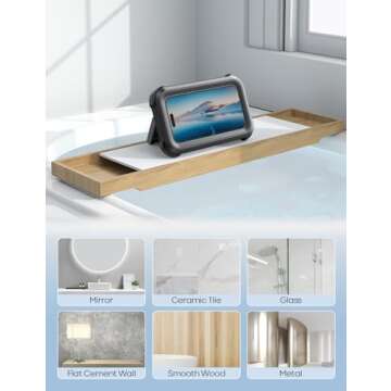 Lamicall Shower Phone Holder - Waterproof Stand for Phones