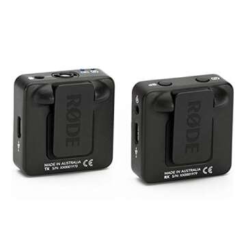 Rode Microphones Wireless Go Compact Transmitter/Receiver Wireless Solution with Clip-On Lavalier Microphone (2 Items)