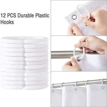 GCIREC Black and White Shower Curtain, Abstract Art with Brushstrokes Chaos Image Print Bathroom Curtain for Men Contemporary Bathtub Decor Waterproof Fabric Machine Washable with 12 Hooks