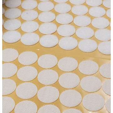 Vkey 500pcs (250 Pair Sets) 3/4" Diameter Sticky Back Coins Self Adhesive Hook and Loop Dots Tapes White-Delivery by FBA