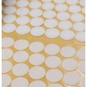 Vkey 500pcs (250 Pair Sets) 3/4" Diameter Sticky Back Coins Self Adhesive Hook and Loop Dots Tapes White-Delivery by FBA