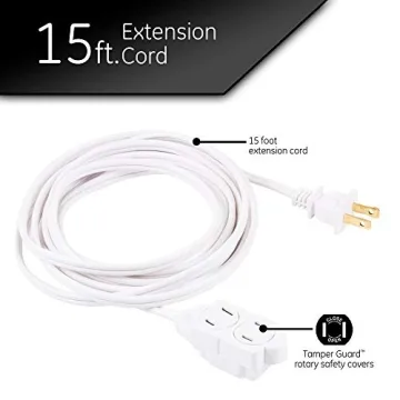 GE 3-Outlet Extension Cord - 15 ft Power Strip