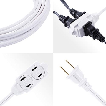 GE 3-Outlet Extension Cord - 15 ft Power Strip