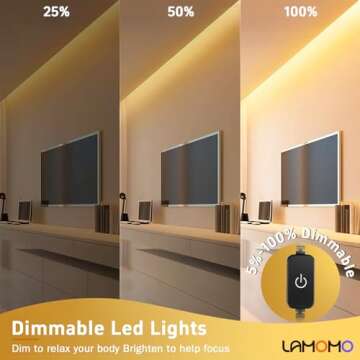 Lamomo LED Neon Lights, 24V Warm White Dimmable LED Rope Lights, 65.6ft Waterproof Flexible LED Stri...