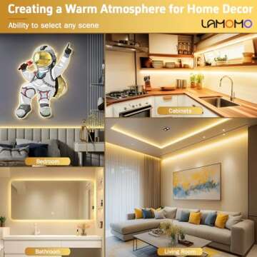 Lamomo LED Neon Lights, 24V Warm White Dimmable LED Rope Lights, 65.6ft Waterproof Flexible LED Strip Lights, Silicone 3000K Neon LED Strip for Bedroom Indoor Outdoor Decor