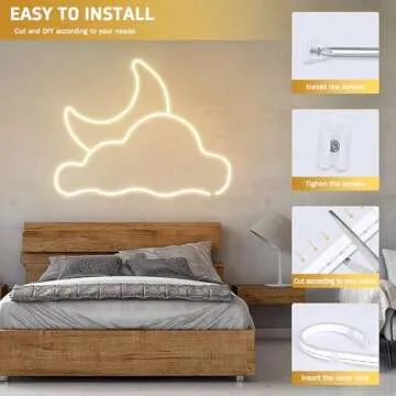 Lamomo LED Neon Lights, 24V Warm White Dimmable LED Rope Lights, 65.6ft Waterproof Flexible LED Strip Lights, Silicone 3000K Neon LED Strip for Bedroom Indoor Outdoor Decor