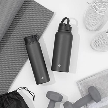 JoyJolt Triple Insulated Water Bottle with Lids 32oz