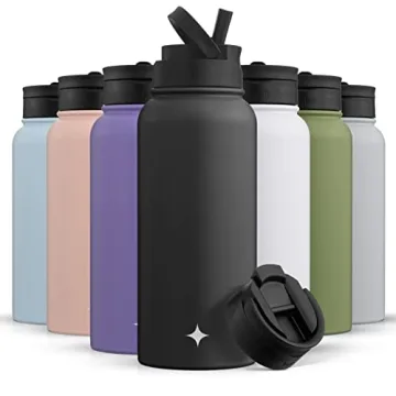 JoyJolt Triple Insulated Water Bottle with Lids 32oz