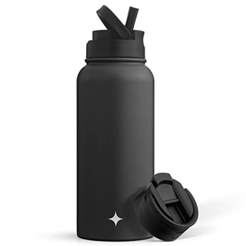 JoyJolt Triple Insulated Water Bottle with Lids 32oz