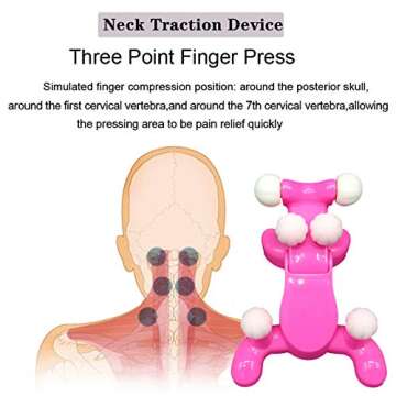 MWELLEWM Cervical Spine Alignment Chiropractic Pillow,Neck and Head Pain Relief Back Massage Traction Device Support Relaxer, Tension Headache Relief, 6 Trigger Point Therapy, Improved Mobility