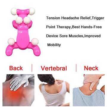 MWELLEWM Cervical Spine Alignment Chiropractic Pillow,Neck and Head Pain Relief Back Massage Traction Device Support Relaxer, Tension Headache Relief, 6 Trigger Point Therapy, Improved Mobility