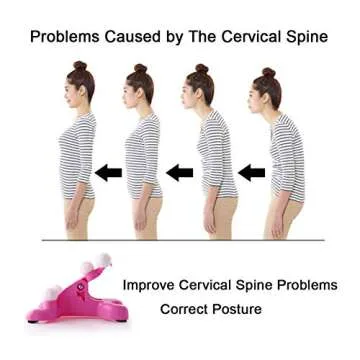 MWELLEWM Cervical Spine Alignment Chiropractic Pillow,Neck and Head Pain Relief Back Massage Traction Device Support Relaxer, Tension Headache Relief, 6 Trigger Point Therapy, Improved Mobility