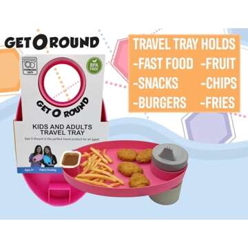 GET O ROUND Kids Travel Tray for Snacks and Fun on the Go