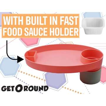 GET O ROUND Kids Travel Tray for Snacks and Fun on the Go
